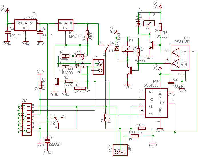 1-wire li-ion charger schematic diagram